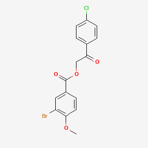 2-(4-chlorophenyl)-2-oxoethyl 3-bromo-4-methoxybenzoate