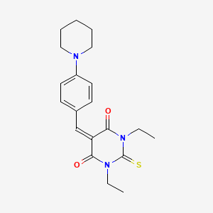 1,3-diethyl-5-[4-(piperidin-1-yl)benzylidene]-2-thioxodihydropyrimidine-4,6(1H,5H)-dione