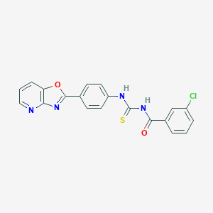 3-chloro-N-[[4-([1,3]oxazolo[4,5-b]pyridin-2-yl)phenyl]carbamothioyl]benzamide