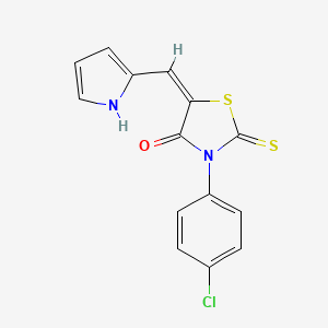 3-(4-chlorophenyl)-5-(1H-pyrrol-2-ylmethylene)-2-thioxo-1,3-thiazolidin-4-one