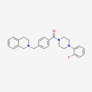 2-(4-{[4-(2-fluorophenyl)-1-piperazinyl]carbonyl}benzyl)-1,2,3,4-tetrahydroisoquinoline