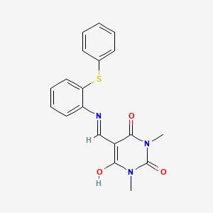 1,3-DIMETHYL-5-{[2-(PHENYLSULFANYL)ANILINO]METHYLENE}-2,4,6(1H,3H,5H)-PYRIMIDINETRIONE