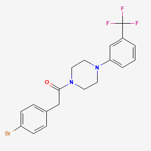 2-(4-BROMOPHENYL)-1-{4-[3-(TRIFLUOROMETHYL)PHENYL]PIPERAZINO}-1-ETHANONE