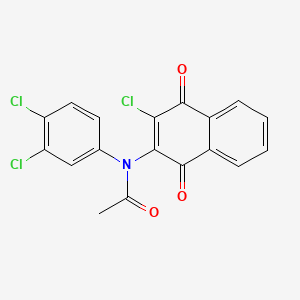 N-(3-chloro-1,4-dioxo-1,4-dihydro-2-naphthalenyl)-N-(3,4-dichlorophenyl)acetamide