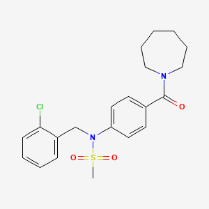 N-[4-(azepan-1-ylcarbonyl)phenyl]-N-(2-chlorobenzyl)methanesulfonamide