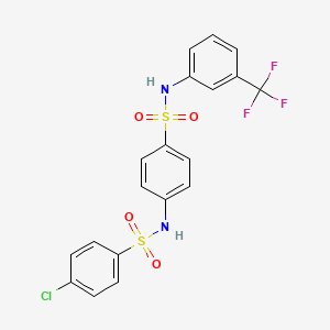 4-chloro-N-[4-({[3-(trifluoromethyl)phenyl]amino}sulfonyl)phenyl]benzenesulfonamide