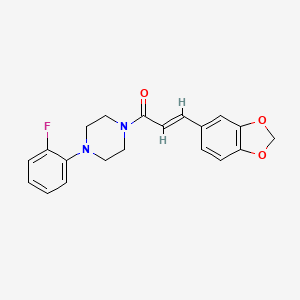 molecular formula C20H19FN2O3 B3652035 (E)-3-(1,3-BENZODIOXOL-5-YL)-1-[4-(2-FLUOROPHENYL)PIPERAZINO]-2-PROPEN-1-ONE 