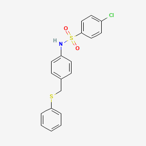 4-chloro-N-{4-[(phenylsulfanyl)methyl]phenyl}benzenesulfonamide