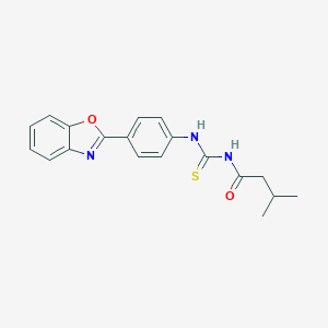 molecular formula C19H19N3O2S B365207 N-[[4-(1,3-benzoxazol-2-yl)phenyl]carbamothioyl]-3-methylbutanamide CAS No. 429642-19-3