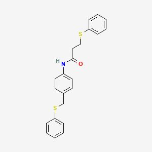 3-(phenylthio)-N-{4-[(phenylthio)methyl]phenyl}propanamide