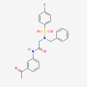 N-(3-acetylphenyl)-N~2~-benzyl-N~2~-[(4-fluorophenyl)sulfonyl]glycinamide