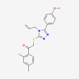 1-(2,4-Dimethylphenyl)-2-[[5-(4-methoxyphenyl)-4-prop-2-enyl-1,2,4-triazol-3-yl]sulfanyl]ethanone