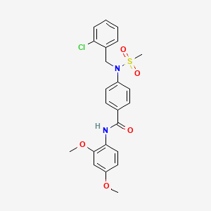 4-[(2-chlorobenzyl)(methylsulfonyl)amino]-N-(2,4-dimethoxyphenyl)benzamide