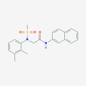 molecular formula C21H22N2O3S B3652146 2-[N-(2,3-Dimethylphenyl)methanesulfonamido]-N-(naphthalen-2-YL)acetamide 