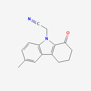 molecular formula C15H14N2O B3652179 (6-methyl-1-oxo-1,2,3,4-tetrahydro-9H-carbazol-9-yl)acetonitrile 