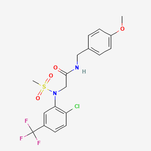 2-{N-[2-CHLORO-5-(TRIFLUOROMETHYL)PHENYL]METHANESULFONAMIDO}-N-[(4-METHOXYPHENYL)METHYL]ACETAMIDE