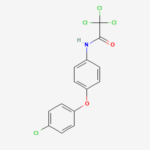 2,2,2-trichloro-N-[4-(4-chlorophenoxy)phenyl]acetamide