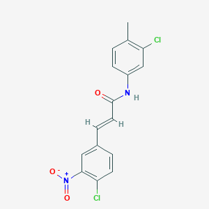 (2E)-N-(3-chloro-4-methylphenyl)-3-(4-chloro-3-nitrophenyl)prop-2-enamide