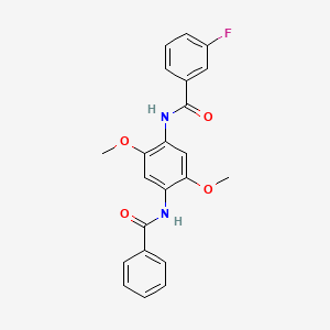 N-[4-(benzoylamino)-2,5-dimethoxyphenyl]-3-fluorobenzamide