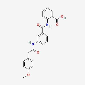 2-[(3-{[(4-methoxyphenyl)acetyl]amino}benzoyl)amino]benzoic acid