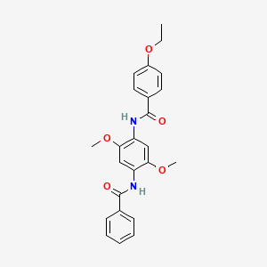 molecular formula C24H24N2O5 B3652262 N-[4-(benzoylamino)-2,5-dimethoxyphenyl]-4-ethoxybenzamide 