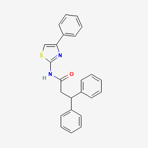 3,3-diphenyl-N-(4-phenyl-1,3-thiazol-2-yl)propanamide