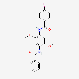 N-(4-benzamido-2,5-dimethoxyphenyl)-4-fluorobenzamide