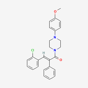 1-[3-(2-chlorophenyl)-2-phenylacryloyl]-4-(4-methoxyphenyl)piperazine