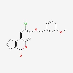 8-CHLORO-7-[(3-METHOXYPHENYL)METHOXY]-1H,2H,3H,4H-CYCLOPENTA[C]CHROMEN-4-ONE