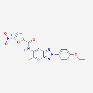 molecular formula C20H17N5O5 B365235 N-[2-(4-ethoxyphenyl)-6-methylbenzotriazol-5-yl]-5-nitrofuran-2-carboxamide CAS No. 625400-01-3