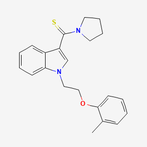 1-[2-(2-METHYLPHENOXY)ETHYL]-3-(PYRROLIDINE-1-CARBOTHIOYL)-1H-INDOLE