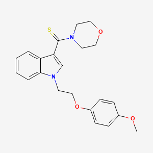 1-[2-(4-METHOXYPHENOXY)ETHYL]-3-(MORPHOLINE-4-CARBOTHIOYL)INDOLE