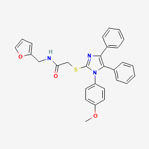 N-(2-furylmethyl)-2-{[1-(4-methoxyphenyl)-4,5-diphenyl-1H-imidazol-2-yl]thio}acetamide