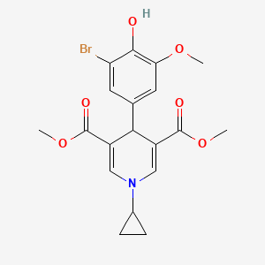 3,5-DIMETHYL 4-(3-BROMO-4-HYDROXY-5-METHOXYPHENYL)-1-CYCLOPROPYL-1,4-DIHYDROPYRIDINE-3,5-DICARBOXYLATE