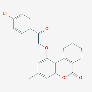 1-[2-(4-bromophenyl)-2-oxoethoxy]-3-methyl-7,8,9,10-tetrahydro-6H-benzo[c]chromen-6-one