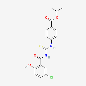 ISOPROPYL 4-({[(5-CHLORO-2-METHOXYBENZOYL)AMINO]CARBOTHIOYL}AMINO)BENZOATE