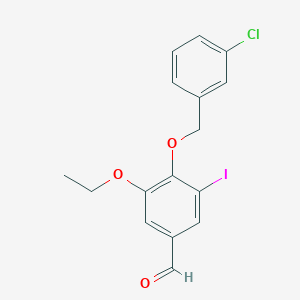 4-[(3-chlorobenzyl)oxy]-3-ethoxy-5-iodobenzaldehyde