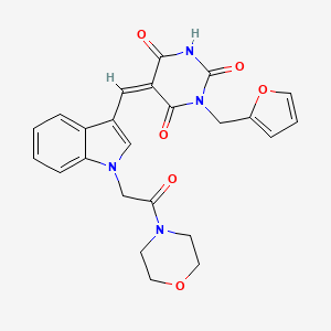 1-(2-furylmethyl)-5-({1-[2-(4-morpholinyl)-2-oxoethyl]-1H-indol-3-yl}methylene)-2,4,6(1H,3H,5H)-pyrimidinetrione