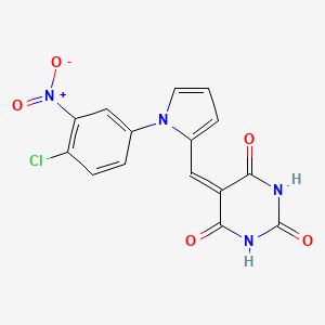 5-{[1-(4-chloro-3-nitrophenyl)-1H-pyrrol-2-yl]methylene}-2,4,6(1H,3H,5H)-pyrimidinetrione