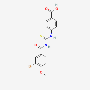 4-({[(3-bromo-4-ethoxybenzoyl)amino]carbonothioyl}amino)benzoic acid