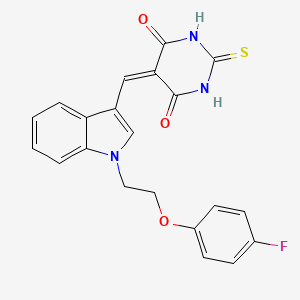 5-({1-[2-(4-fluorophenoxy)ethyl]-1H-indol-3-yl}methylene)-2-thioxodihydro-4,6(1H,5H)-pyrimidinedione