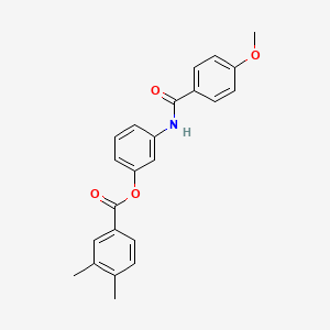 3-[(4-methoxybenzoyl)amino]phenyl 3,4-dimethylbenzoate