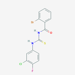 2-bromo-N-[(3-chloro-4-fluorophenyl)carbamothioyl]benzamide