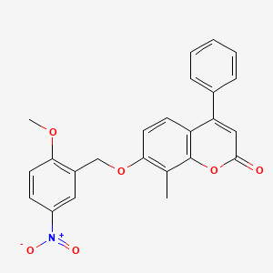 7-[(2-methoxy-5-nitrobenzyl)oxy]-8-methyl-4-phenyl-2H-chromen-2-one