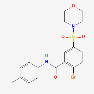 2-bromo-N-(4-methylphenyl)-5-morpholin-4-ylsulfonylbenzamide