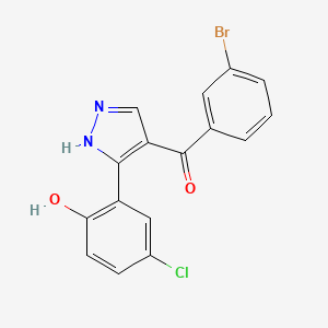 (3-bromophenyl)[3-(5-chloro-2-hydroxyphenyl)-1H-pyrazol-4-yl]methanone