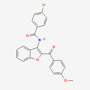 4-bromo-N-[2-(4-methoxybenzoyl)-1-benzofuran-3-yl]benzamide