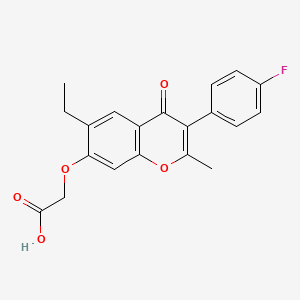 {[6-ethyl-3-(4-fluorophenyl)-2-methyl-4-oxo-4H-chromen-7-yl]oxy}acetic acid