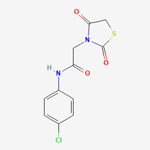 molecular formula C11H9ClN2O3S B3652567 N-(4-chlorophenyl)-2-(2,4-dioxo-1,3-thiazolidin-3-yl)acetamide 