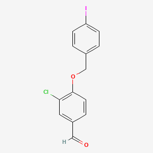 molecular formula C14H10ClIO2 B3652604 3-chloro-4-[(4-iodobenzyl)oxy]benzaldehyde 